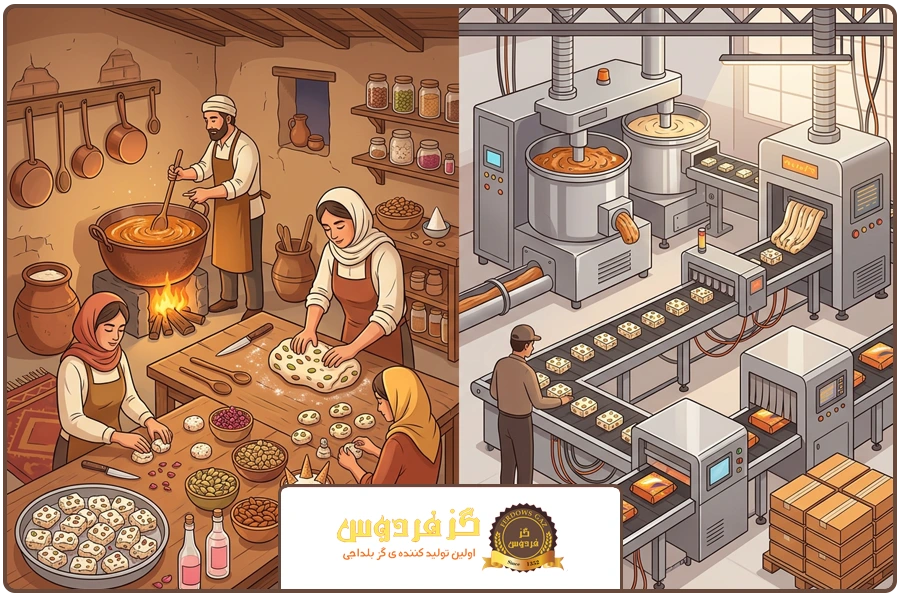 نوع تولید | خرید گز بلداجی طبیعی