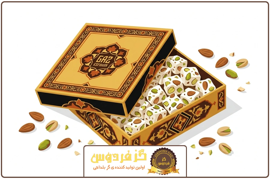نقش انگبین | خرید گز پر مغز اصفهان