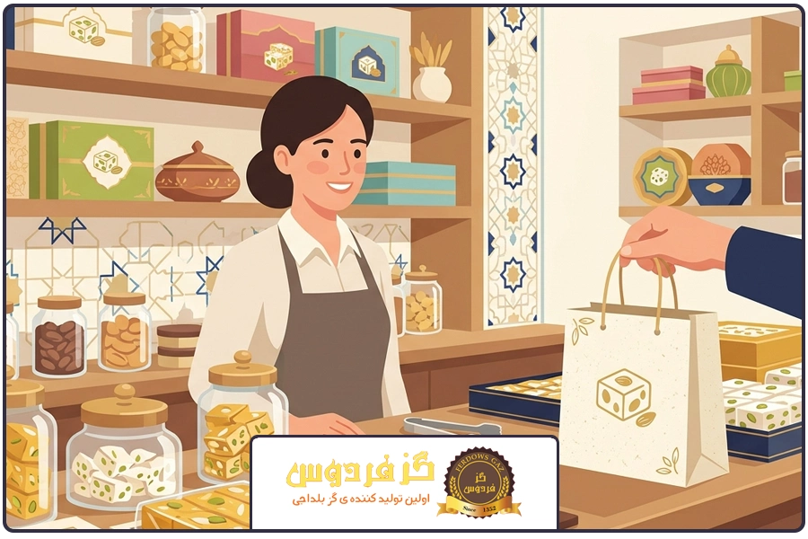 تصویر شاخص | خرید گز زعفرانی بلداجی