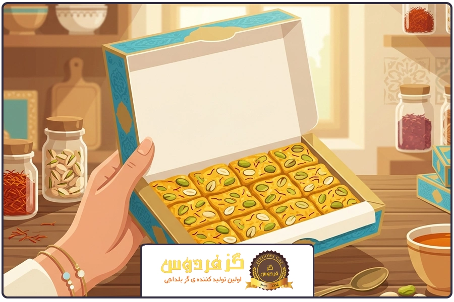 تاثیر بر کیفیت | خرید گز زعفرانی بلداجی