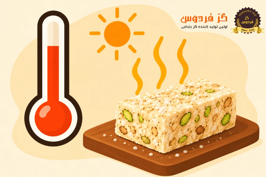 علت شکرک زدن گز | فردوس گز